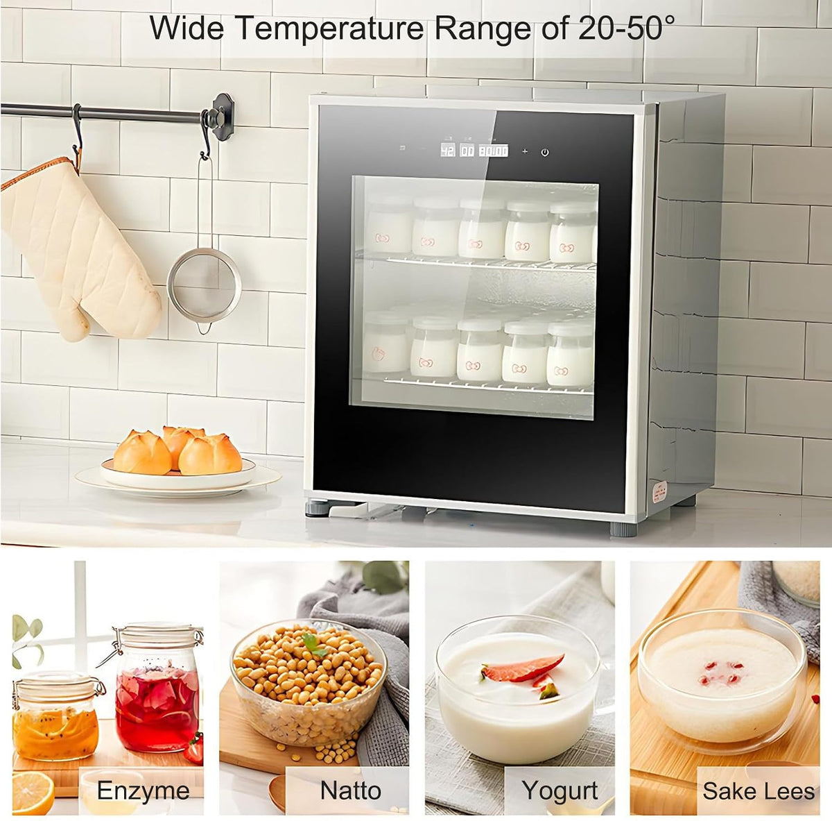40L Electric Bread Proofer Box – Commercial-Grade Fermentation Cabinet with Precise 20–50°C Temp Control for