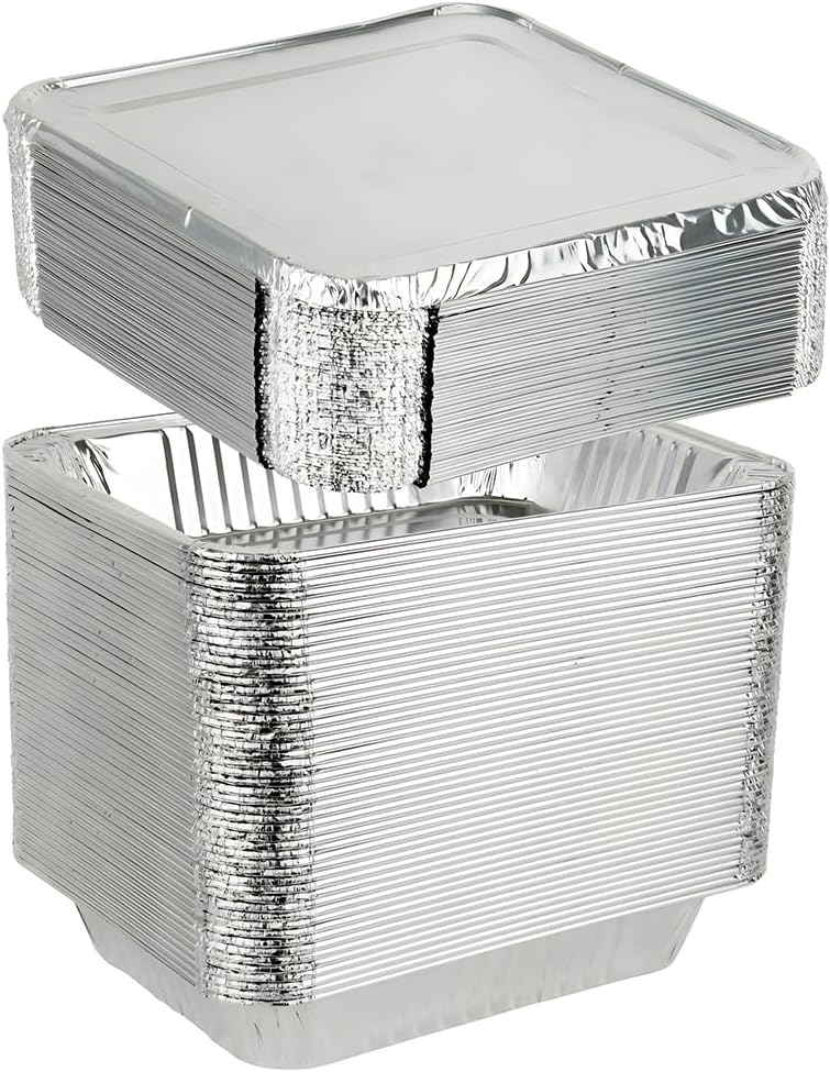 Jetfoil Aluminum Foil Pan with Lids | Half Size Deep Container Steam Table Pans Cooking Accessory | Excellent for