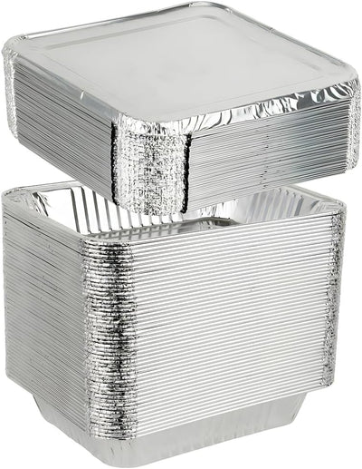 Jetfoil Aluminum Foil Pan with Lids | Half Size Deep Container Steam Table Pans Cooking Accessory | Excellent for