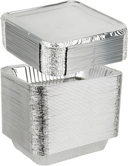 Jetfoil Aluminum Foil Pan with Lids | Half Size Deep Container Steam Table Pans Cooking Accessory | Excellent for