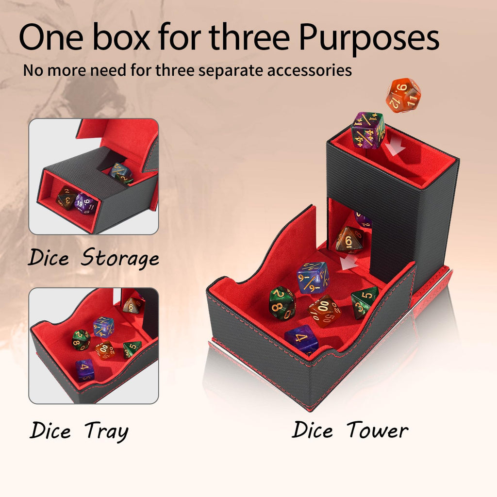 Dice Tower and Tray,Foldable Portable Dice Rolling Tower,Dice Roller Accessory,Classic Board