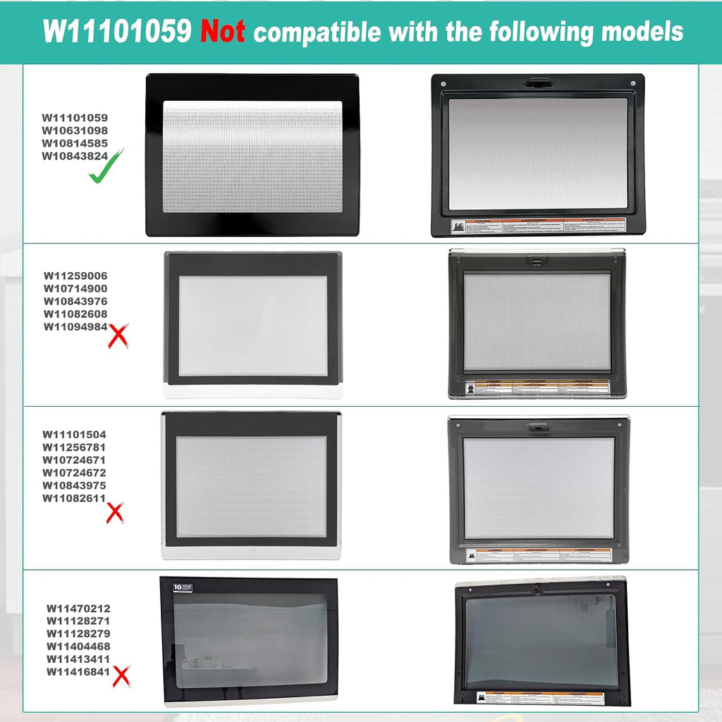 W11101059 Lid Assembly Compatible with Whirlpool Washer Lid WTW8040DW4