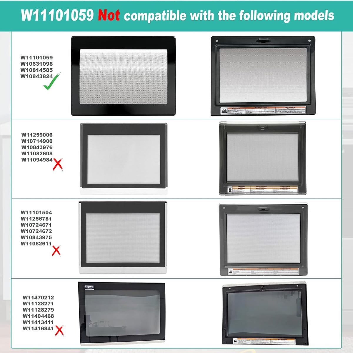 W11101059 Lid Assembly Compatible with Whirlpool Washer Lid WTW8040DW4
