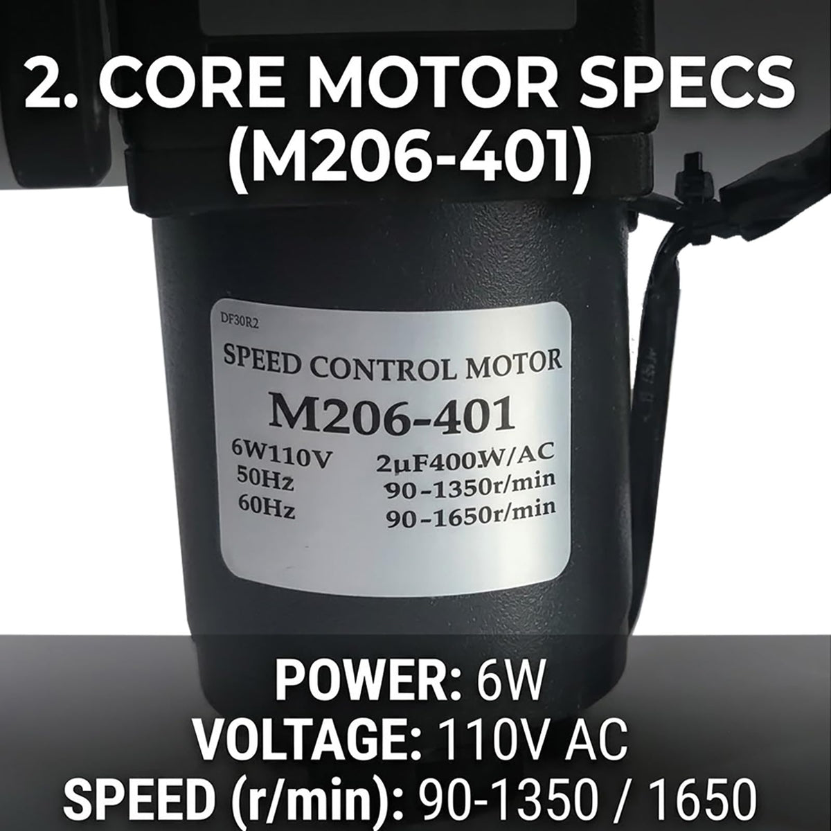 AC 110V 6W Electric Single-Phase Motor Gear Motor + Bracket Set