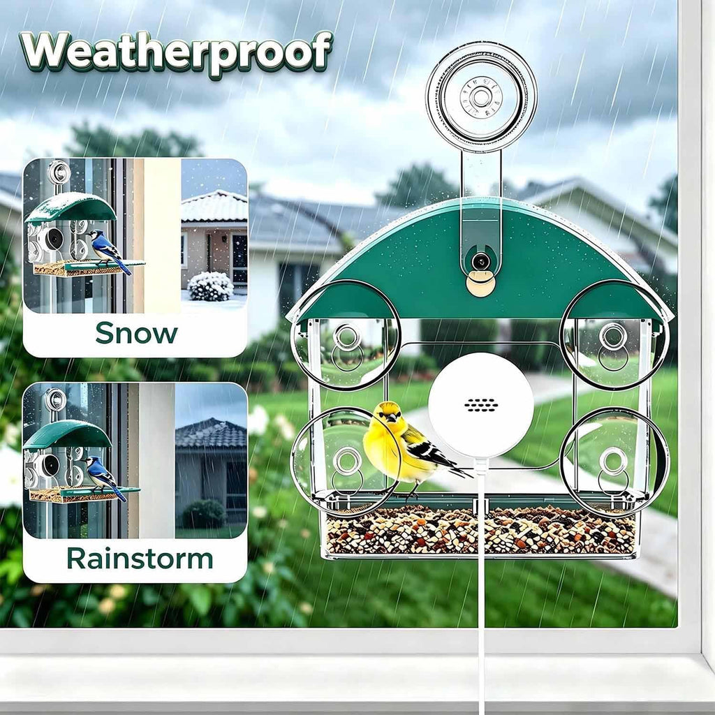 2026 Upgraded Window Bird Feeder with Camera for Bird Watching