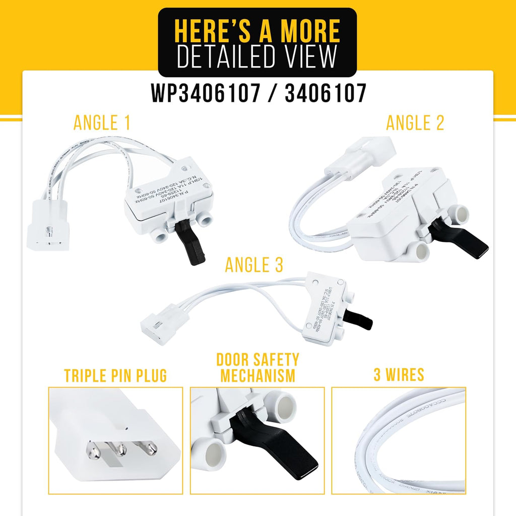 Dryer Door Switch for Whirlpool WED4800XQ1