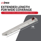 48" Food Heat Lamp Strip Heater with Undermount Brackets