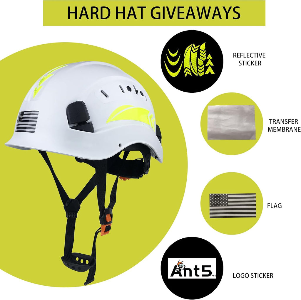 Hard Hat with Chin Strap Construction Industrial CE EN397