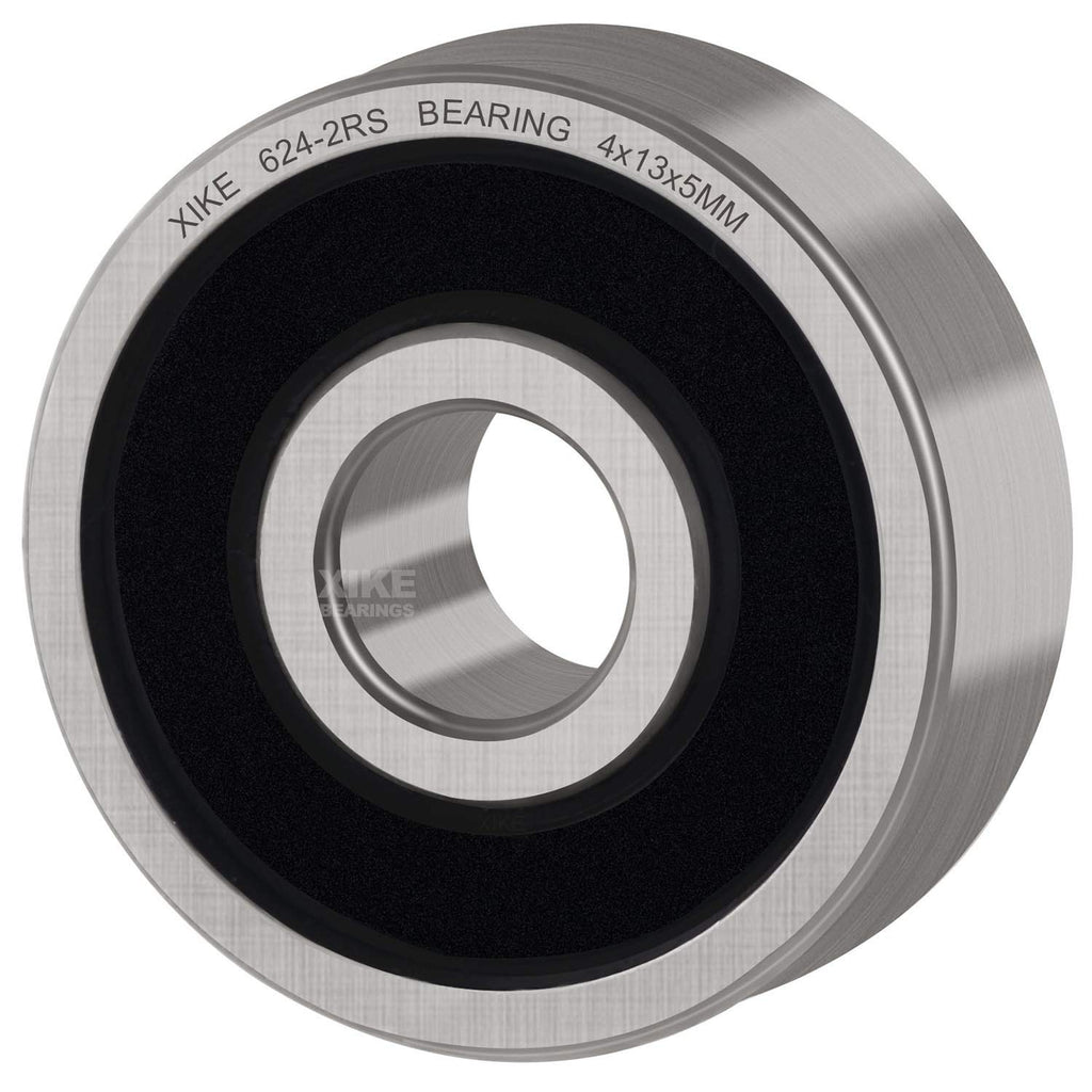 XiKe 624-2RS Deep Groove Ball Bearing, 4mmx13mmx5mm (10-Pack)