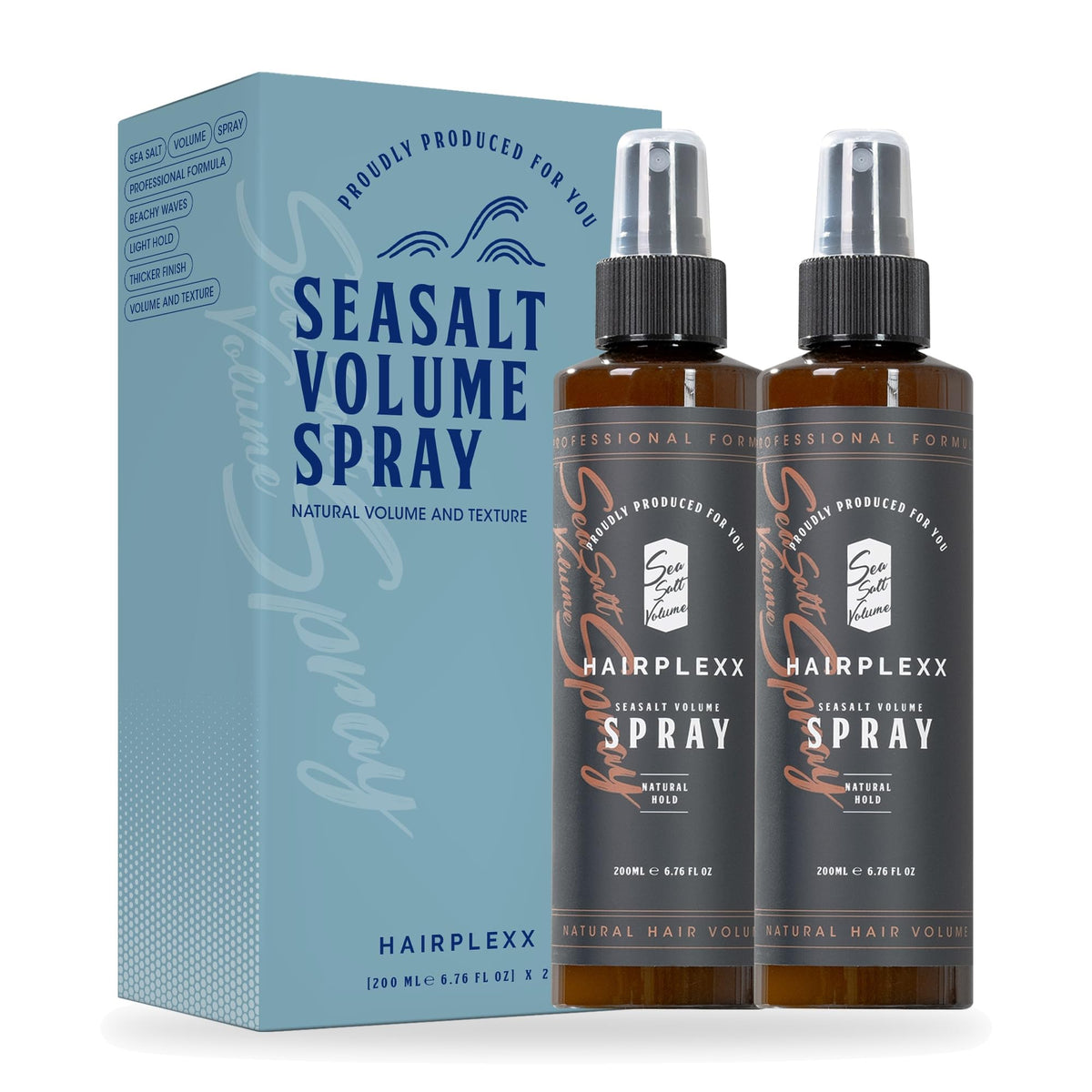 Sea Salt Spray, Volumizing, Beach Waves Hair Spray (Pack of 2)