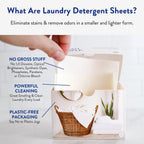 Laundry Detergent Sheets - Laundry Soap - Ultra Concentrated, Recyclable Packaging, Stain Fighting - Fresh Scent, 32