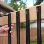 Baluster 1" x 1/2" Rectangular 32" Long, Powder Coated Black - RCTB32 (10 pcs)