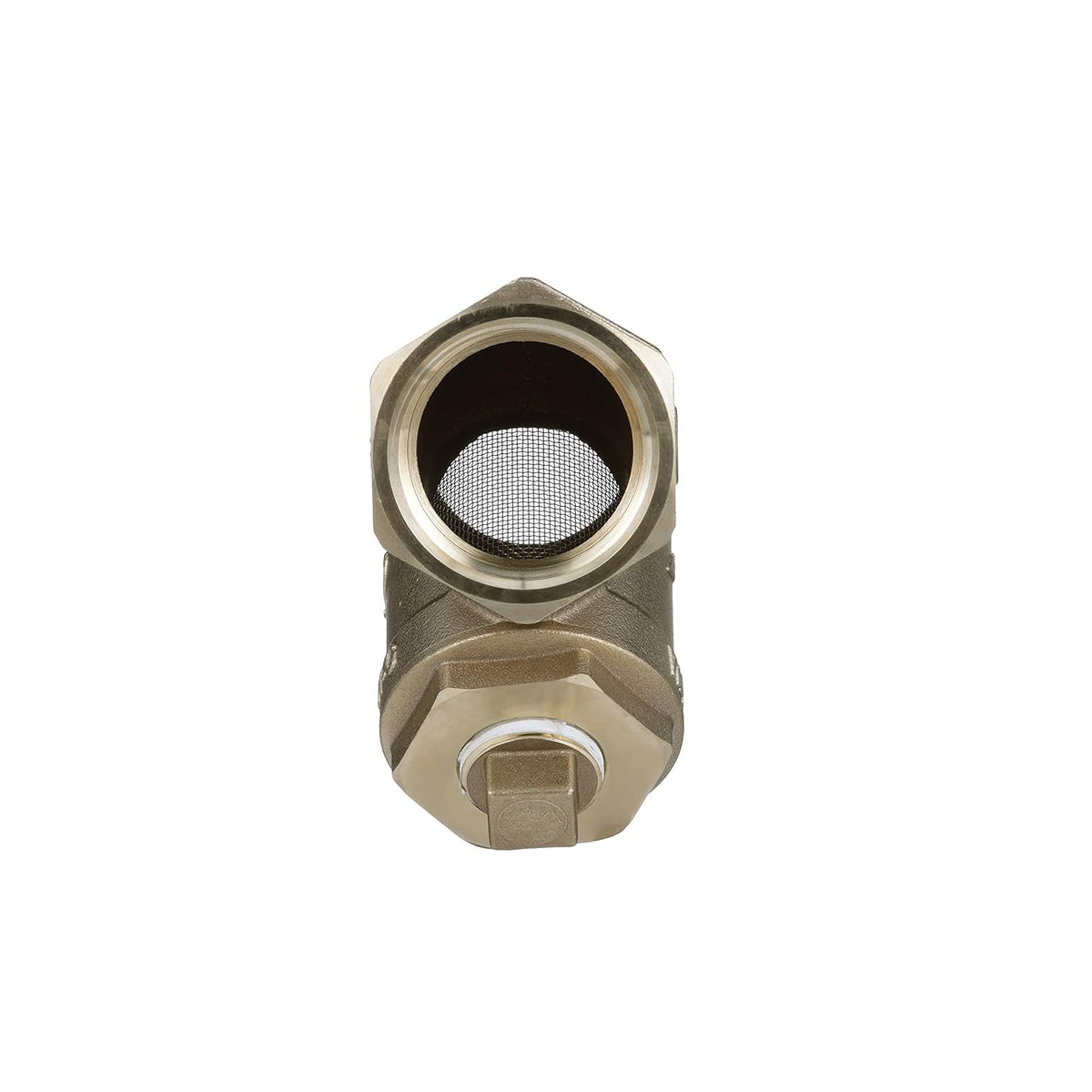2 in Bronze Wye Pattern Strainer, Thread, 20 Mesh Screen, Tapped Retainer Cap, Closure Plug