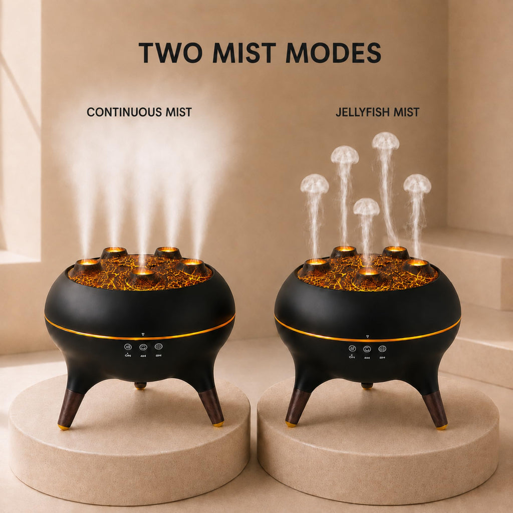 Essential Oil Diffuser 250ML Dancing Jellyfish Aromatherapy Diffuser Humidifier with 7 Colors LED Lights,Remote
