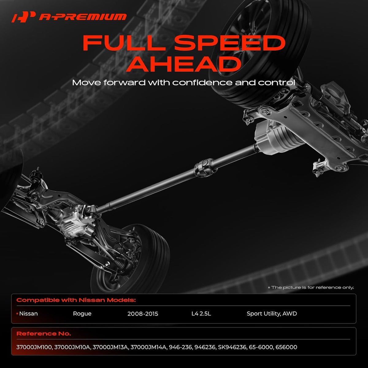 A-Premium Rear Drive Shaft Driveshaft Assembly Compatible with Nissan
