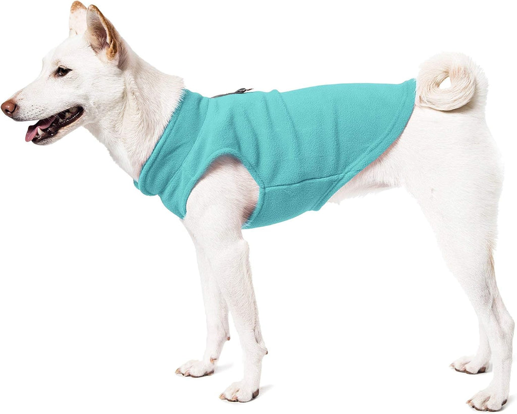 Fleece Vest Dog Sweater - Pink, Medium - Warm Pullover Fleece Dog Jacket with O-Ring Leash for Small to Medium Dogs