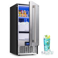 Under Counter Ice Maker w/Refrigerator Function 90Lbs/24H, Black