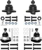 Detroit Axle - 4pc Front Ball Joints for Chevy Blazer S10 GMC Sonoma Jimmy