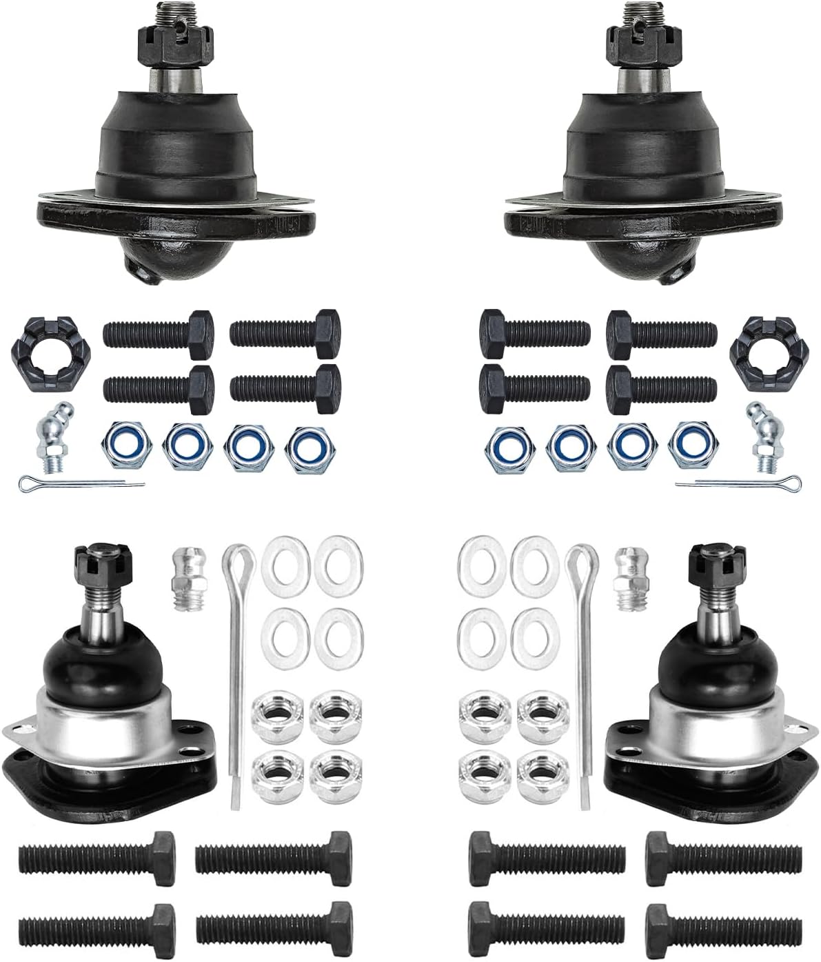 Detroit Axle - 4pc Front Ball Joints for Chevy Blazer S10 GMC Sonoma Jimmy