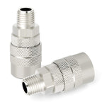 GASHER 12PCS 1/2-Inch Male Industrial Coupler,1/4 Basic Flow Quick Connect Air Coupler
