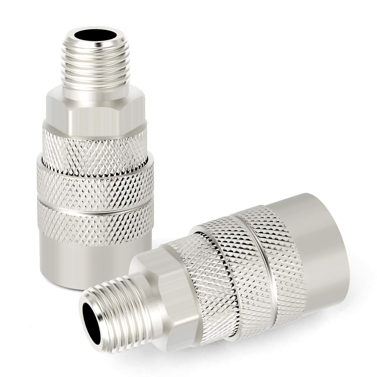 GASHER 12PCS 1/2-Inch Male Industrial Coupler,1/4 Basic Flow Quick Connect Air Coupler