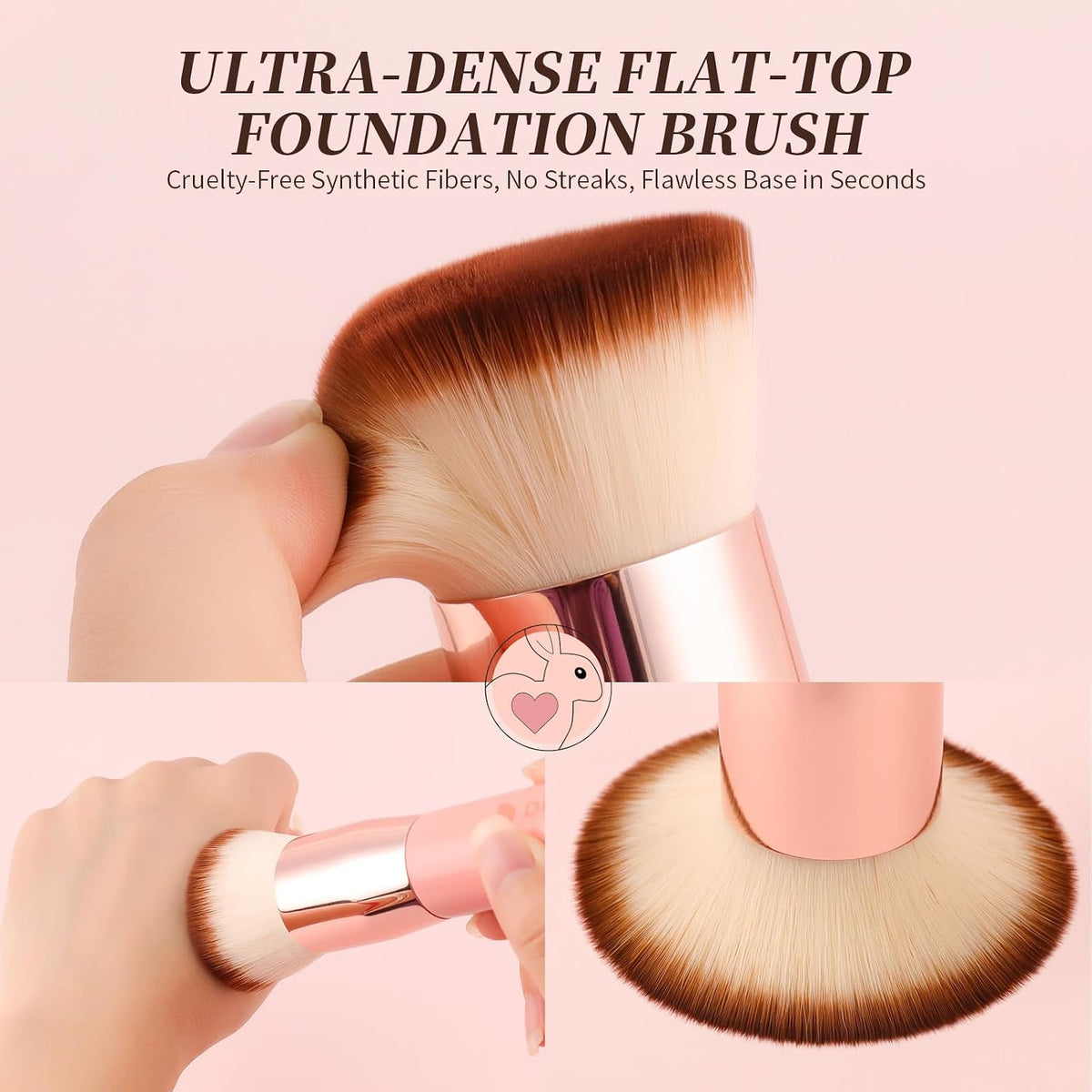 Foundation Brush for Liquid Makeup,Flat Top Kabuki Foundation Brushes - Premium Makeup Brush for Liquid, Cream