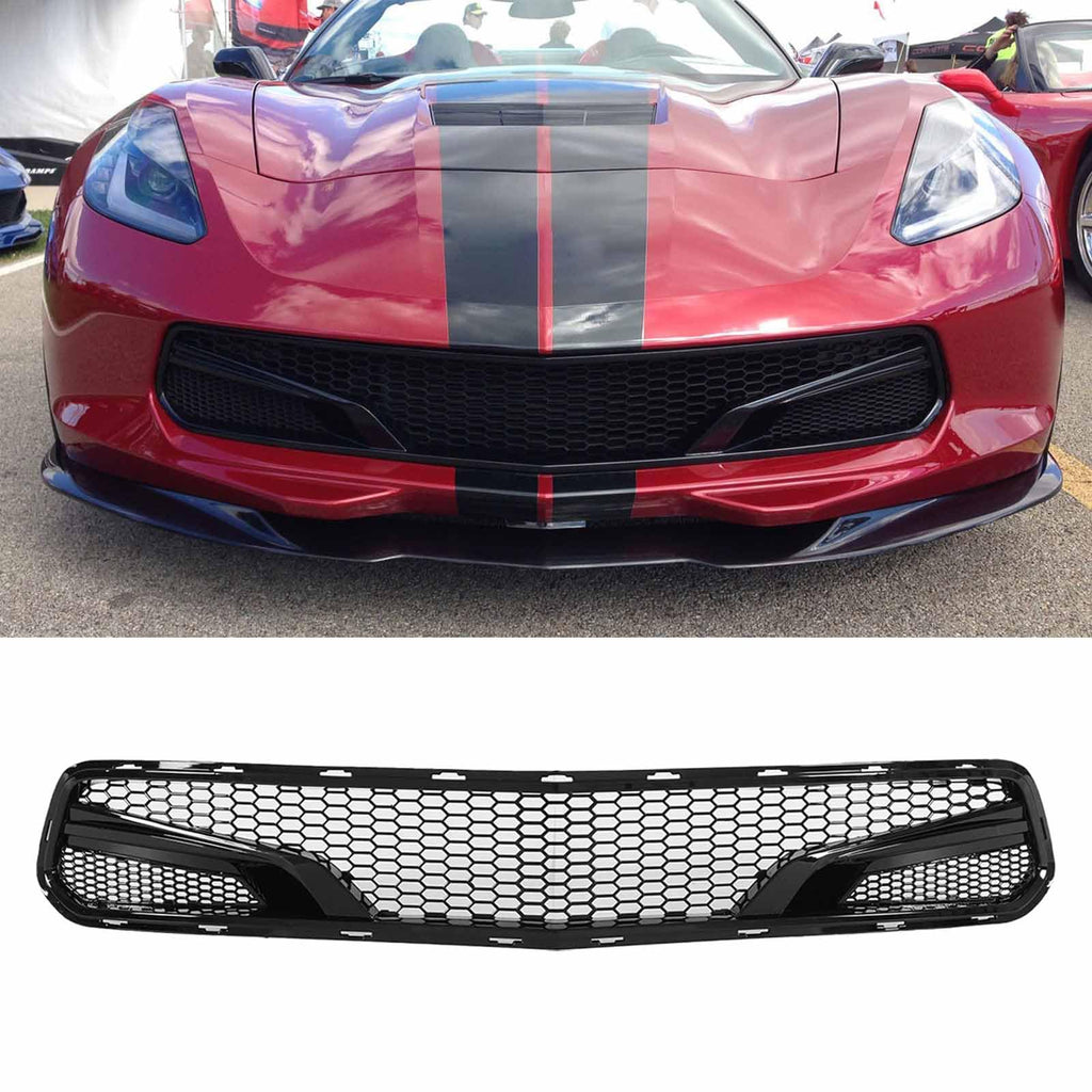 PFRREOR Front Bumper Grille for Chevy Corvette C7 2014-2019 All Models