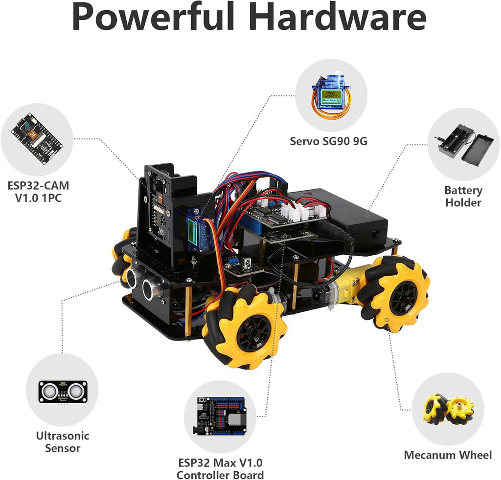 Smart Robot Car Kit Compatible with Arduino, Robotics for Kids Ages 8-12 12-16, Electronic Programming Project/STEM