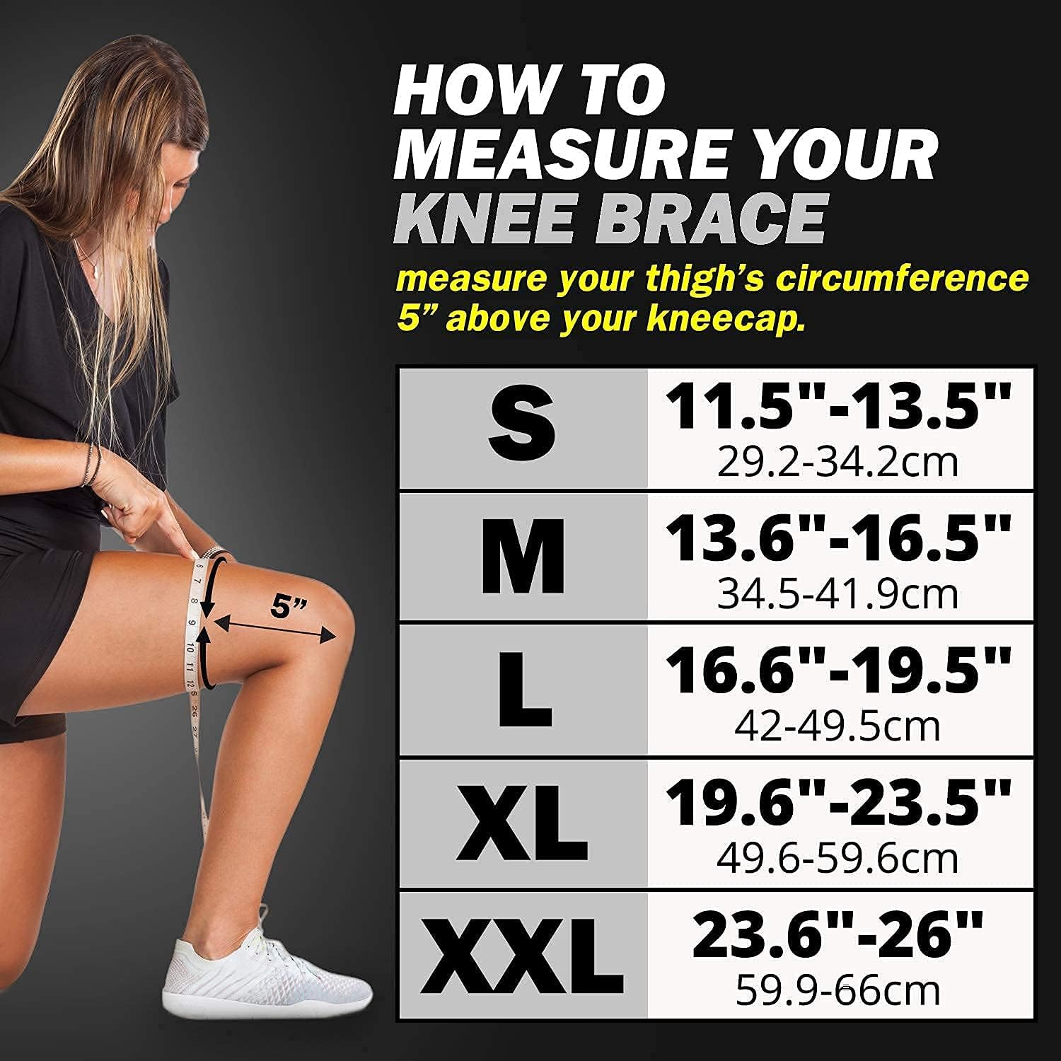Knee Brace + Ankle Brace (Pair) Compression Support Sleeve for Men & Women, Knee and Ankle Support for Weightlifting