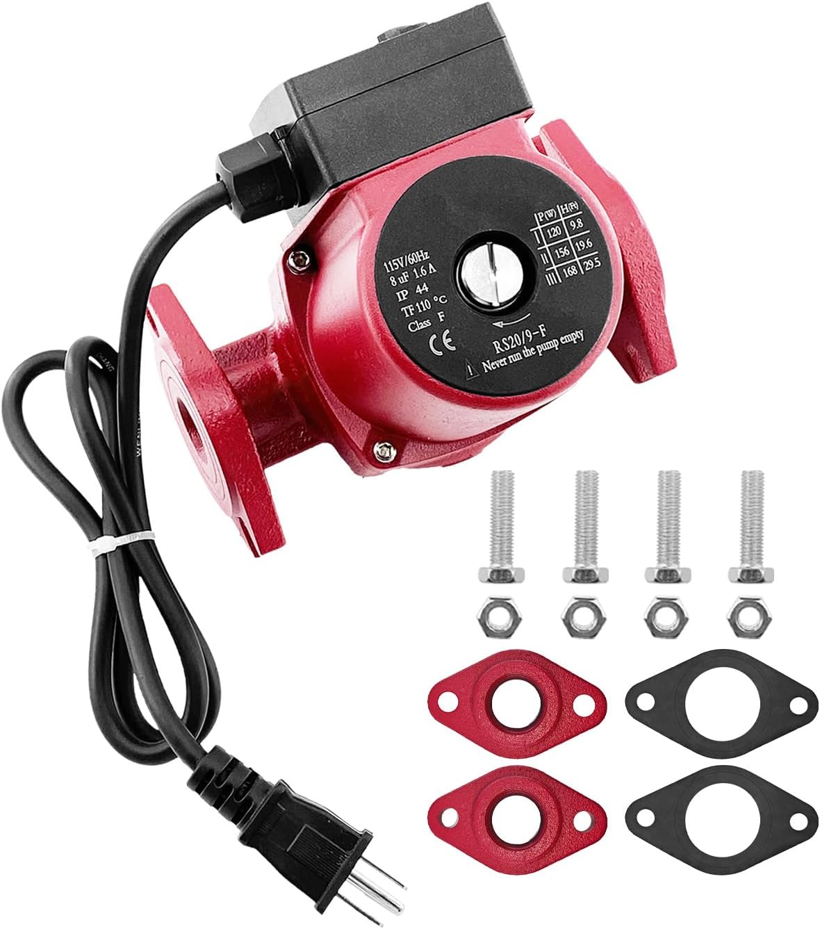UPS26-99FC Circulator Pump, 115V, 1/6HP, Three-Speed, Stainless Steel