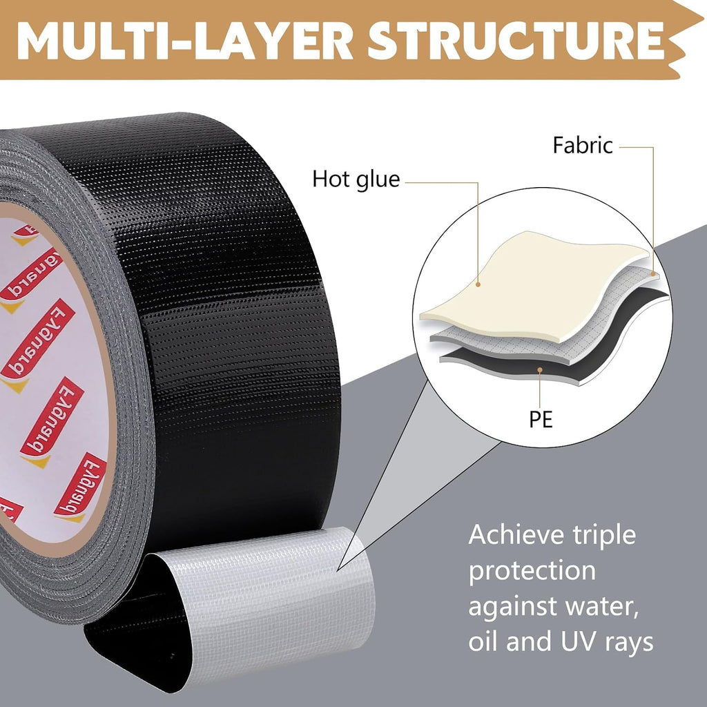 3Rolls Colored Duct Tape 2IN x 90Yd Total 9Mil Waterproof Duct Tape