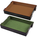 2 Pieces Magnetic Dice Tray Rectangle Folding Dice Rolling Trays