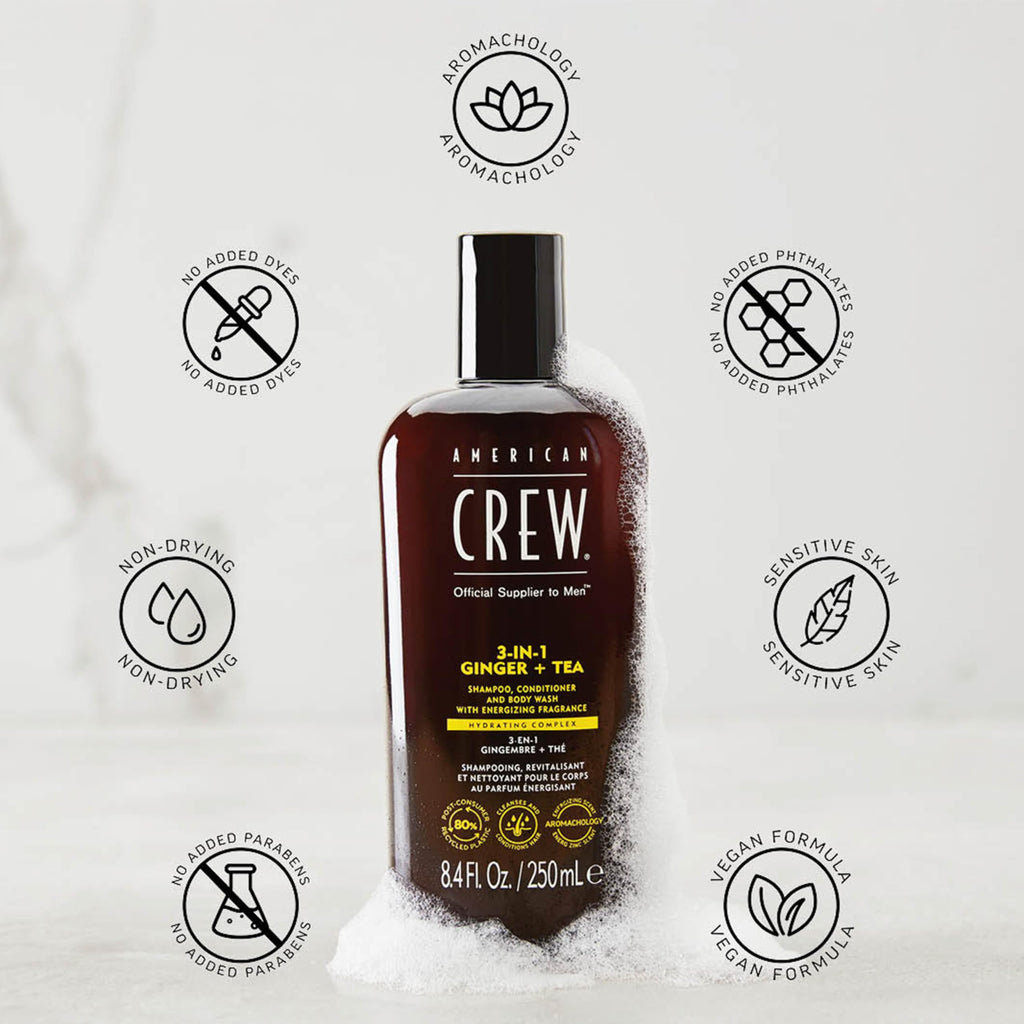 3-in-1 Shampoo & Body Wash, Ginger & Tea, 15.2 fl oz
