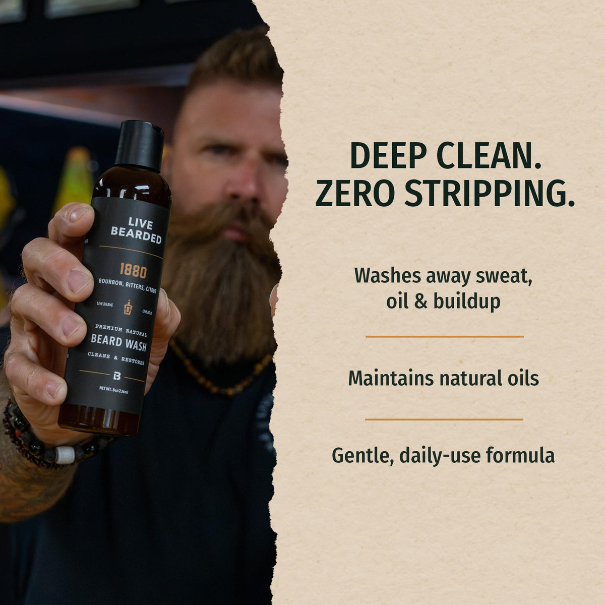 Water Based Beard Wash, Executive Scent, 8 fl oz