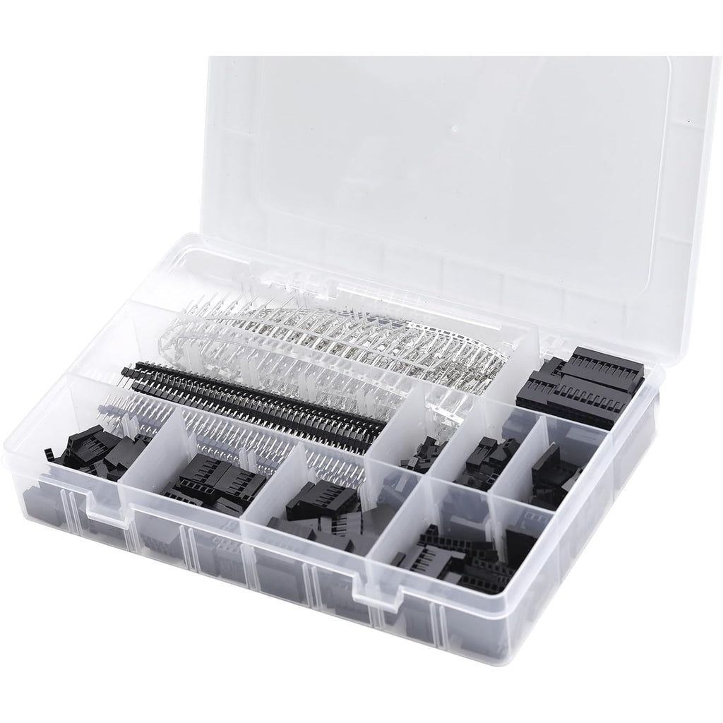 1450Pcs 2.54mm Dupont Connector Kit 1-10P Male Female