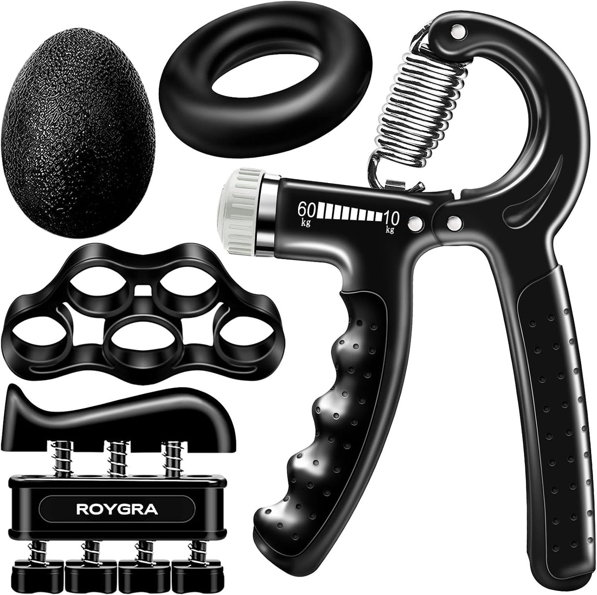Grip Strength Trainer (5 Pack), Complete Hand Strengthening Devices