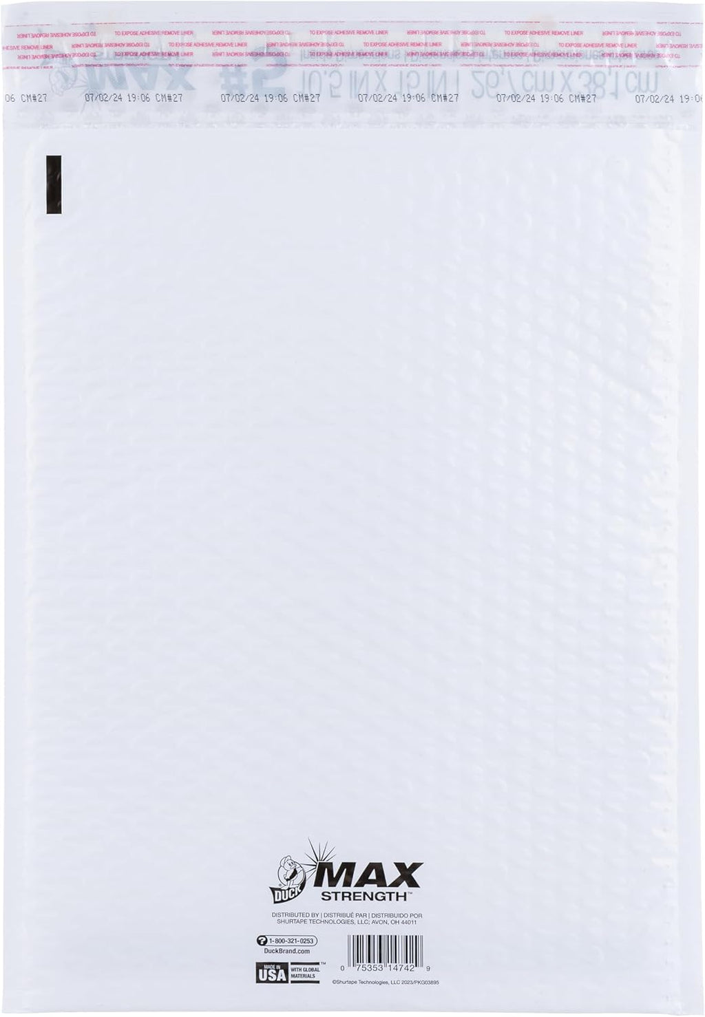 Brand #5 Poly Bubble Mailers, White, 10.5 inch x 15 inch, 25 Pack