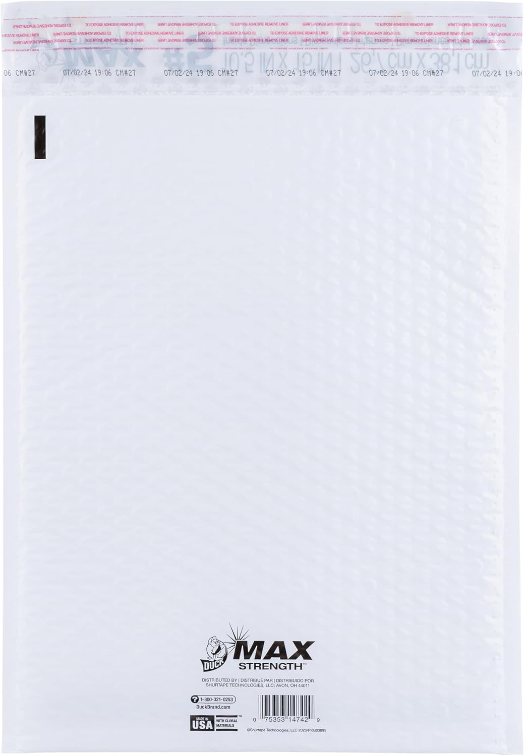 Brand #5 Poly Bubble Mailers, White, 10.5 inch x 15 inch, 25 Pack