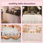 6ft White Tulle Table Skirt for Rectangle Tables or Round Tables Tutu Table Skirt White Ruffle Table Cloths for