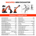 ATT319CB,1.4 Ton Mini Excavator w/13.5HP B&S Gas Engine, Pilot Controls