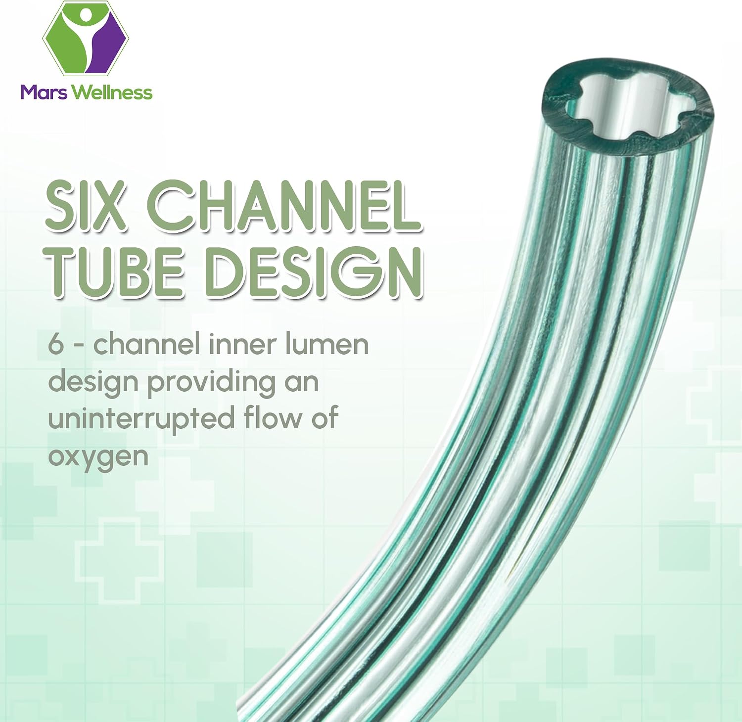 Oxygen Tubing - Green Crush Resistant Oxygen Tubes - 25 Foot