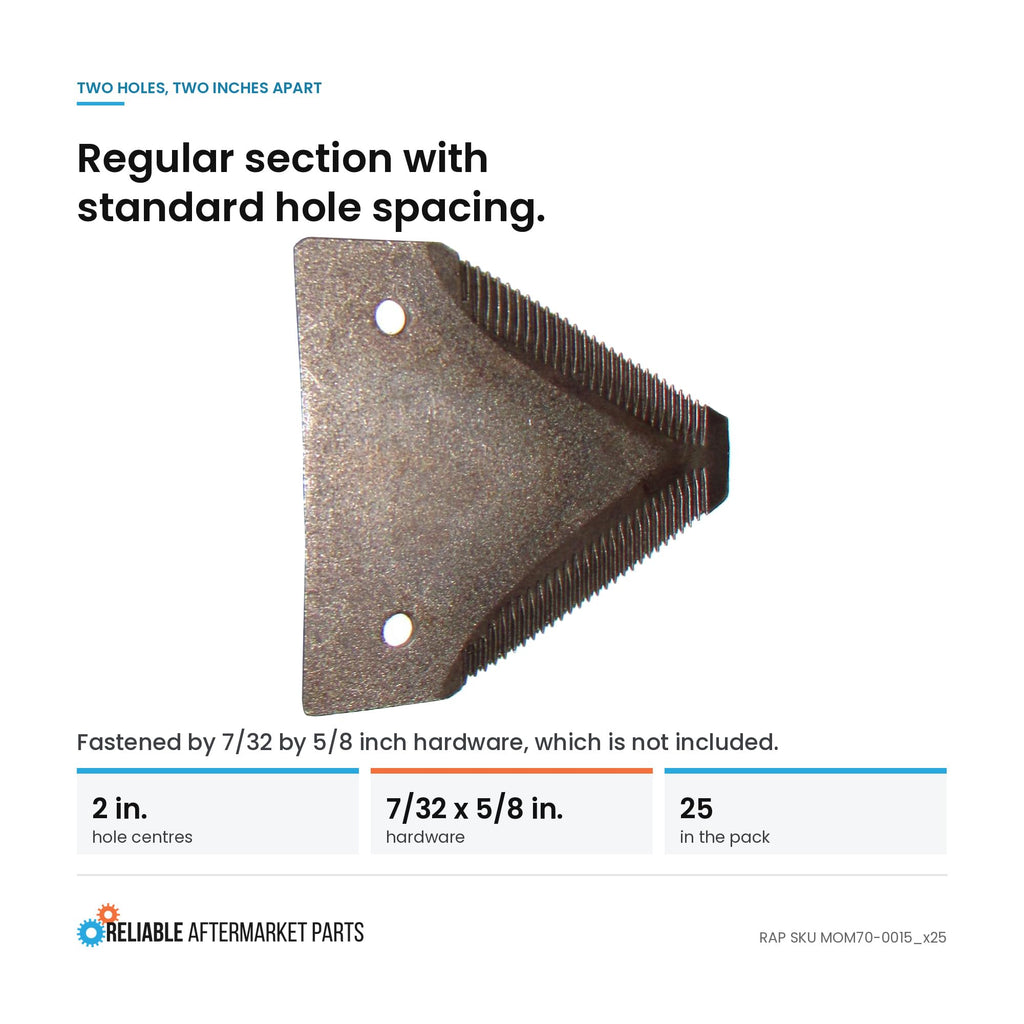 1501221M1 Sickle Sections Pack of 25 Under Serrated Fits New Holland