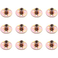 Tayffency 12Pcs 3/8"-16 Brad Hole Tee Nut Zinc Plated Carbon Steel