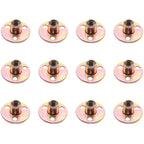 Tayffency 12Pcs 3/8"-16 Brad Hole Tee Nut Zinc Plated Carbon Steel