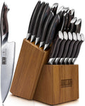 20PCS Knife Set, Ultra Sharp Japanese Kitchen Knife Set with Block