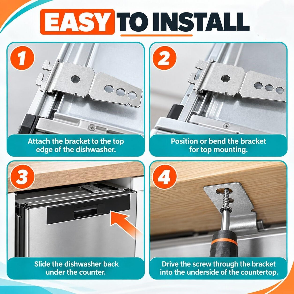 Dishwasher Mounting Bracket Kit for Maytag MDB4409PAB2