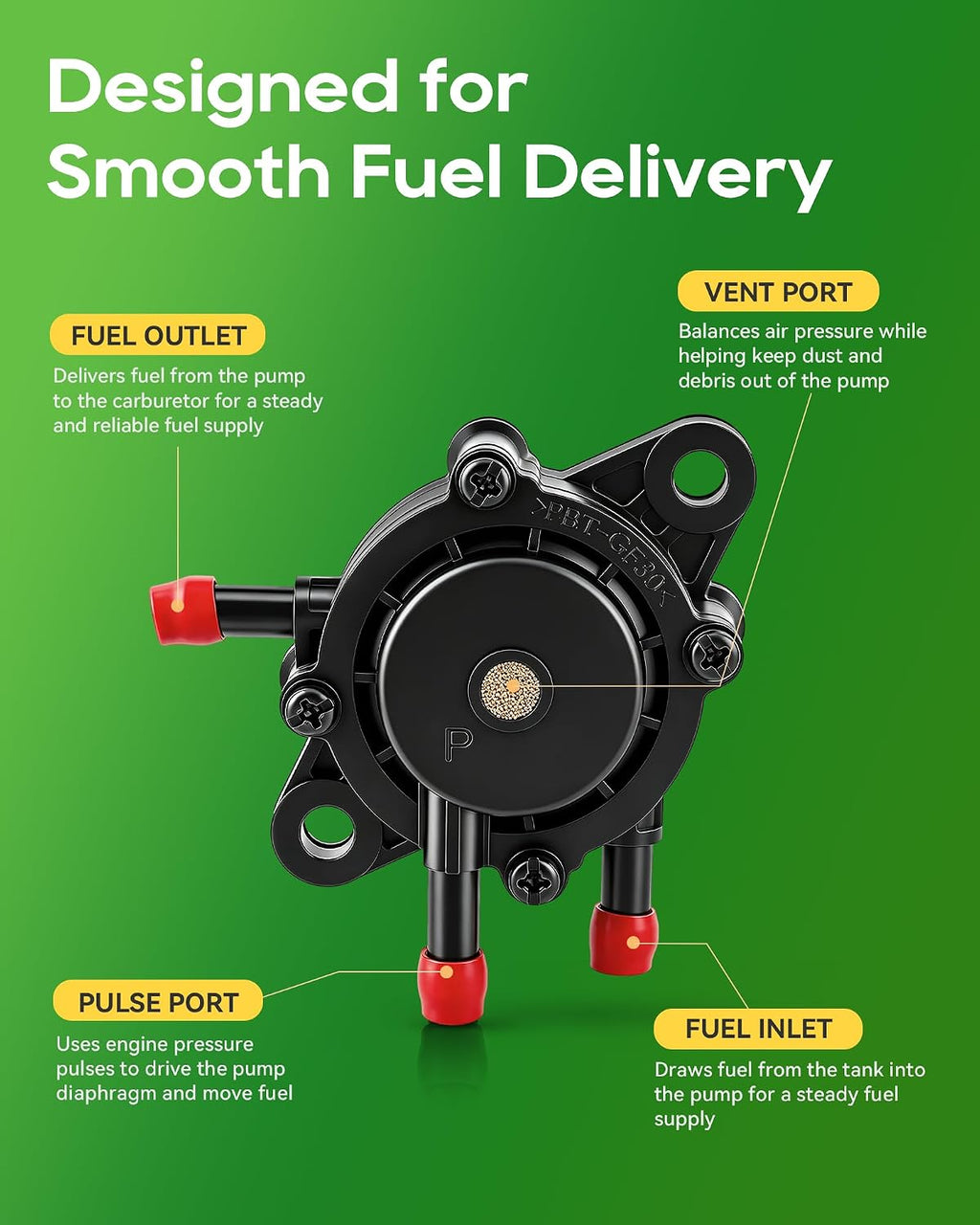 808656 Fuel Pump for John Deere D140 D160 LA145 Z445 Z355E Mower