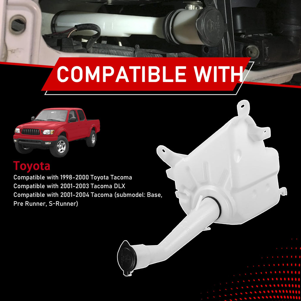 Motarithl Windshield Washer Reservoir w/Sensor Hole Compatible with Tacoma