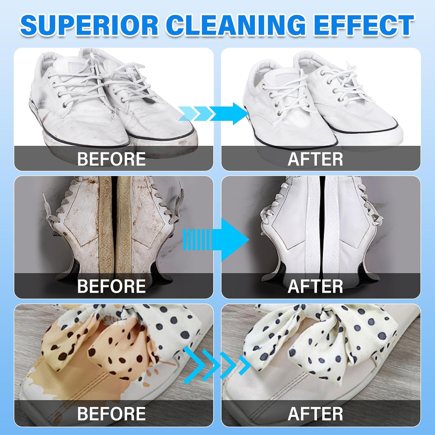 Shoe Cleaner, 6.76 fl oz Shoe Cleaning Kit with Brush and Towel, White Sneaker Cleaner for Removing Stains
