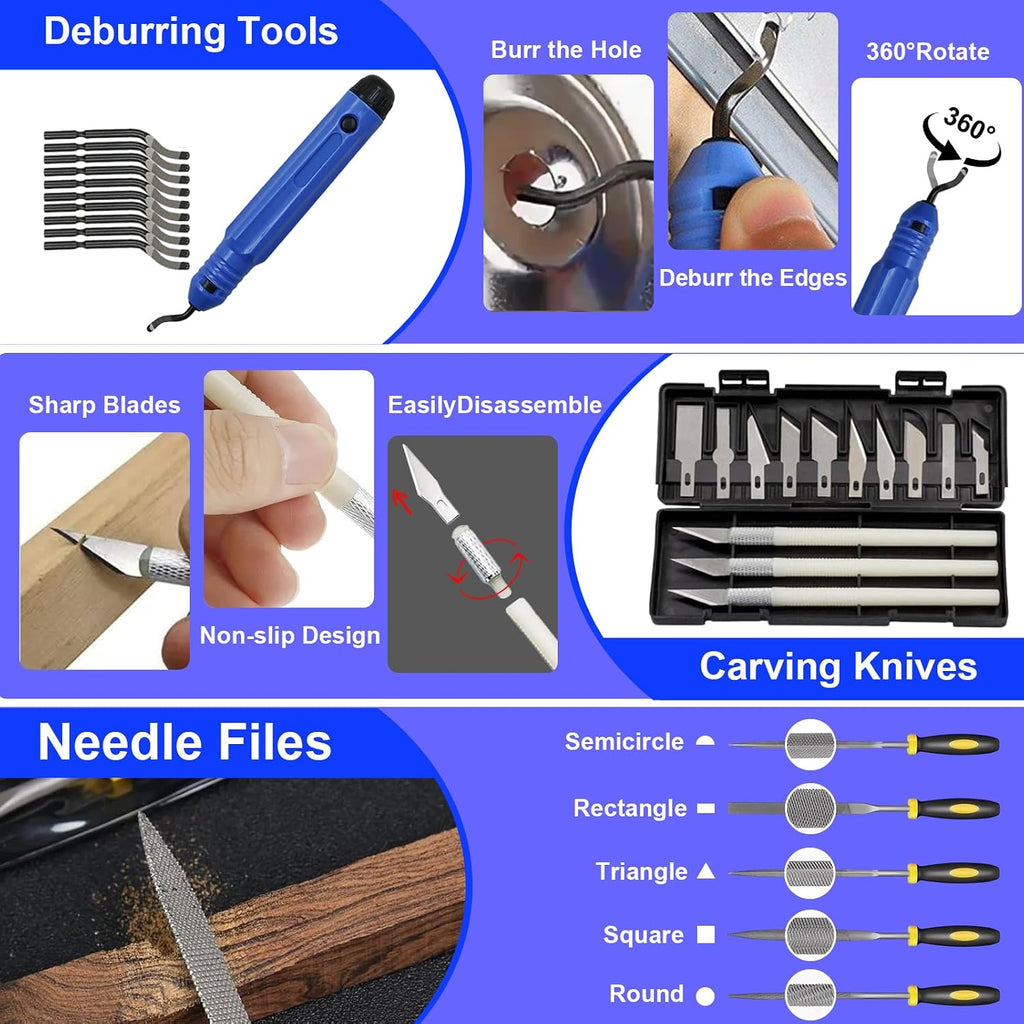 3D Printer Tool Kit, 105 Pcs 3D Printer Accessories Includes Deburring Tool, Removal Tools, Digital Caliper, Cutting